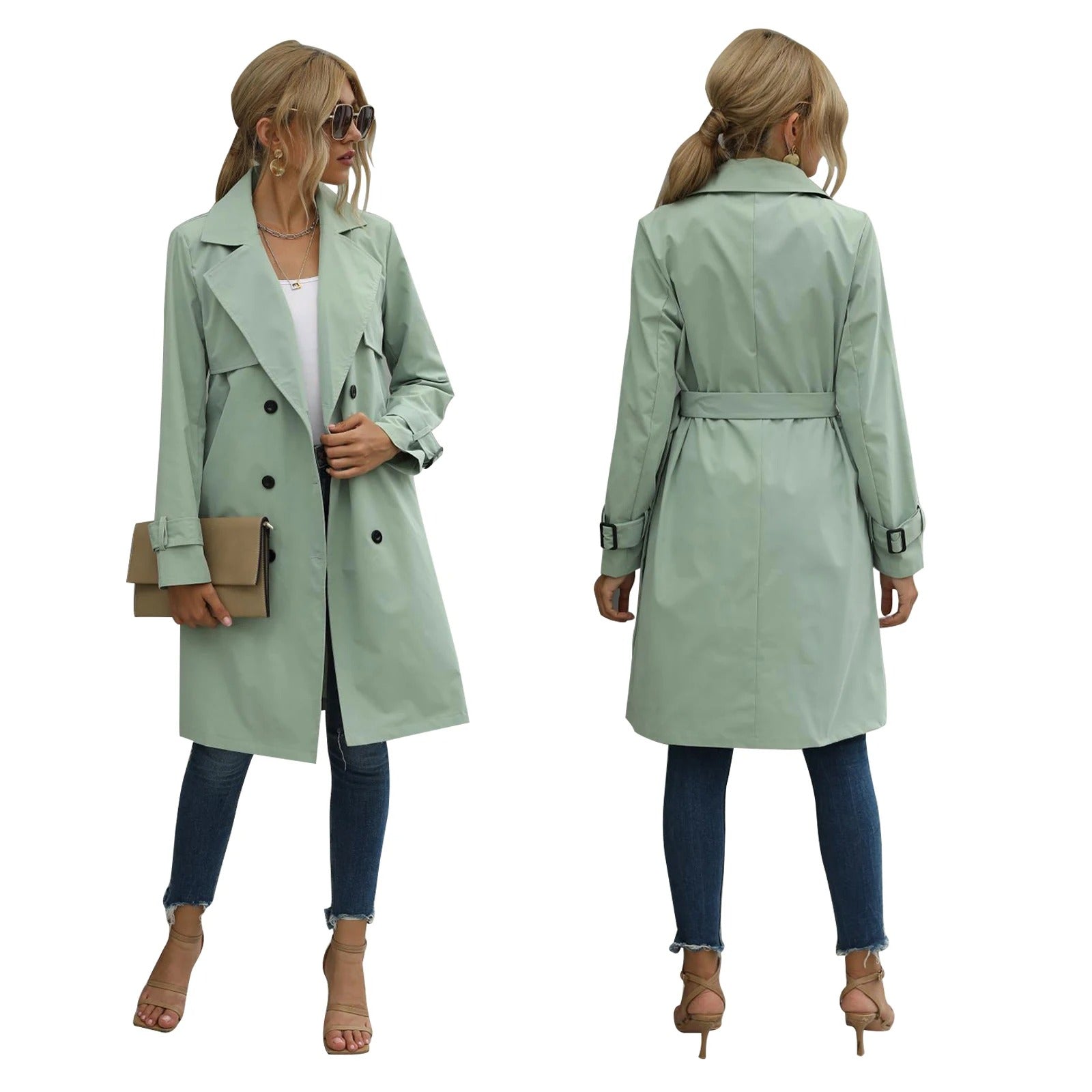 Maja | Knælængde Trenchcoat