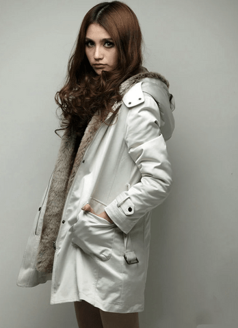 Maja | Varm Vinterjakke med Imiteret Pelsfor