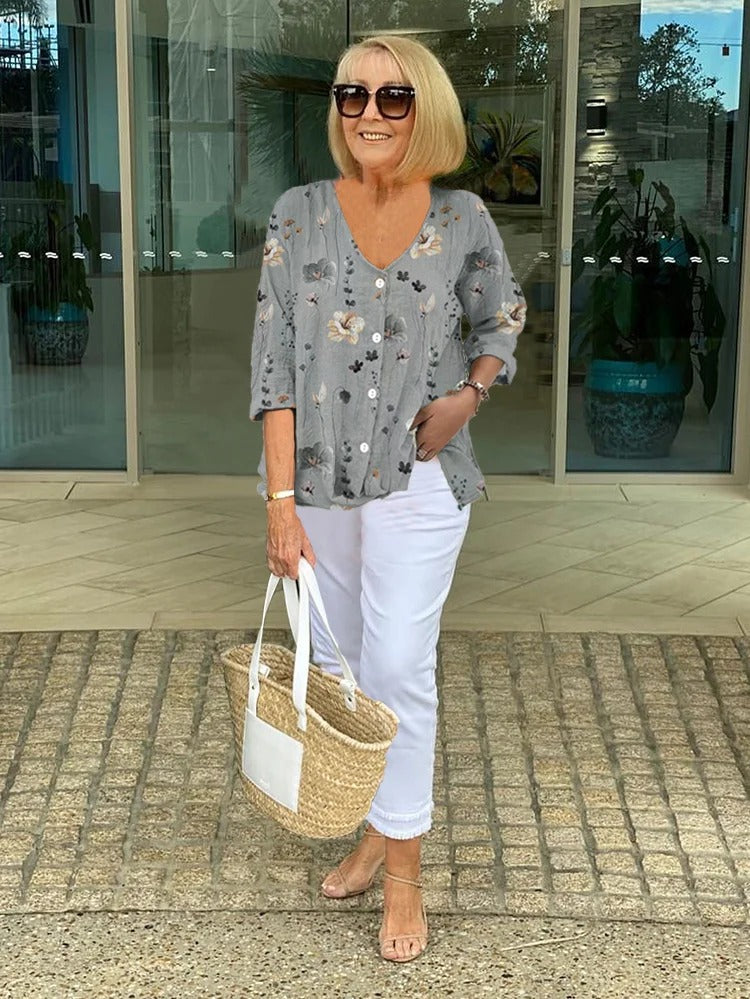 Laura | Blomstret Damebluse