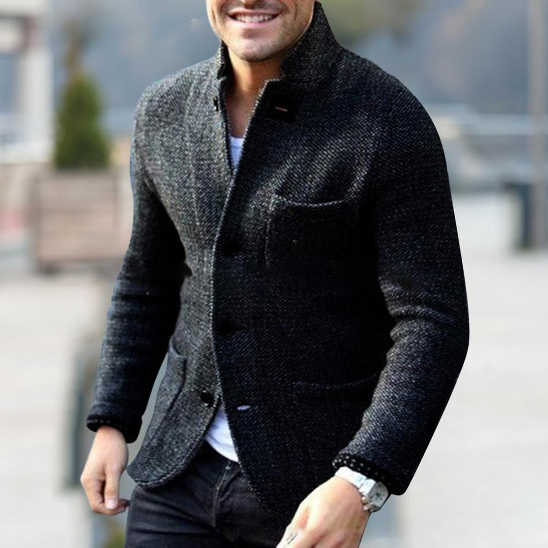 Anders | Cardigan med knapper i casual strik til mænd