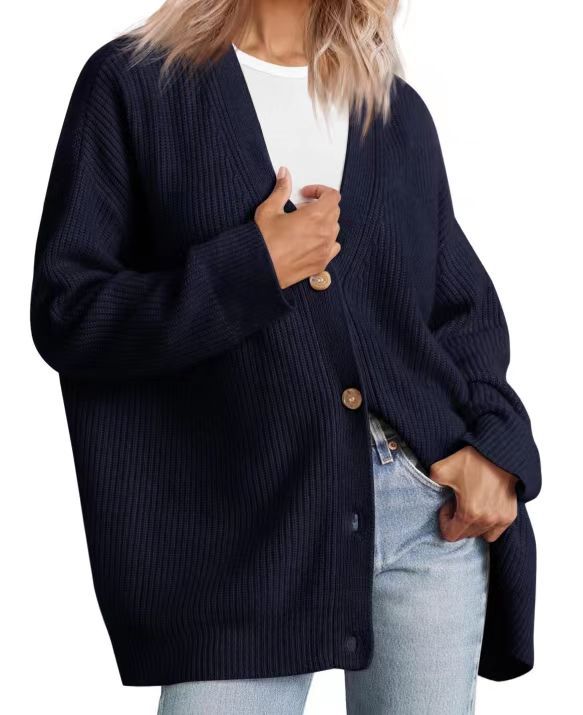 Emma | Stribet Plus Size Cardigan til Kvinder