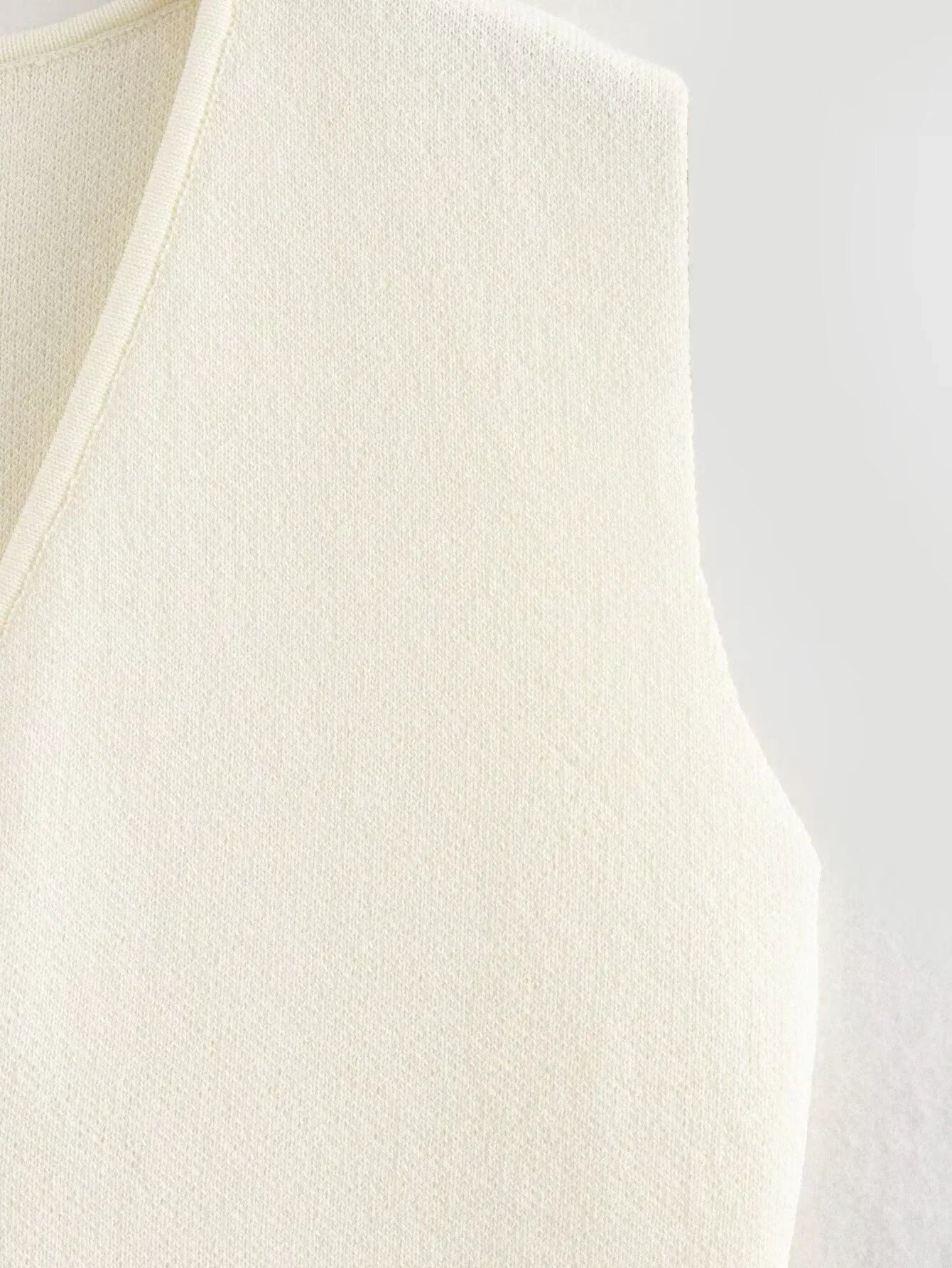 Josefine | Kvinders Ærmeløs Strikvest med Knapper