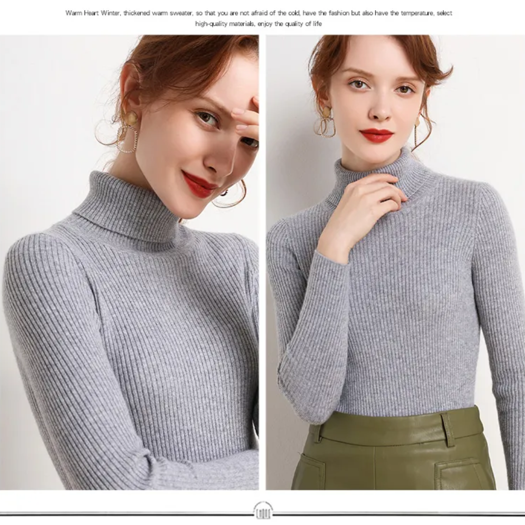Tove | Vinterklar Cashmere Rullekrave Sweater