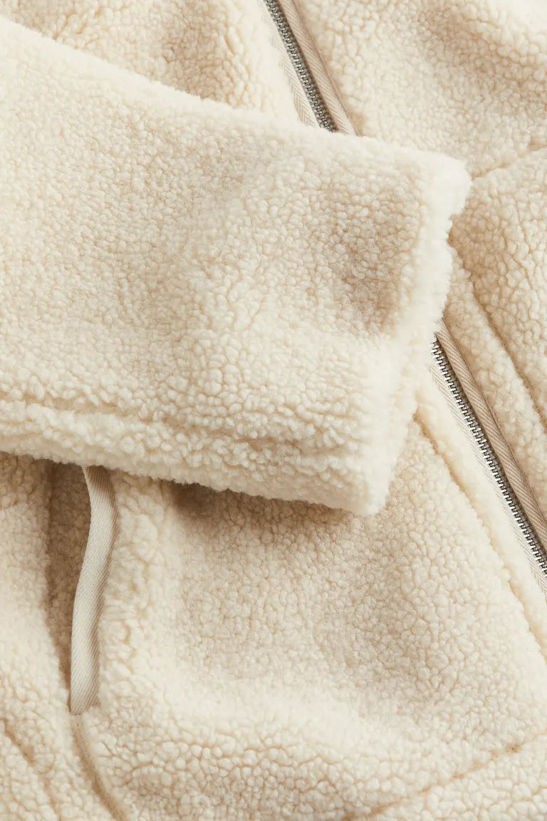 Josefine | Varm Dame Teddyjakke med Lynlås
