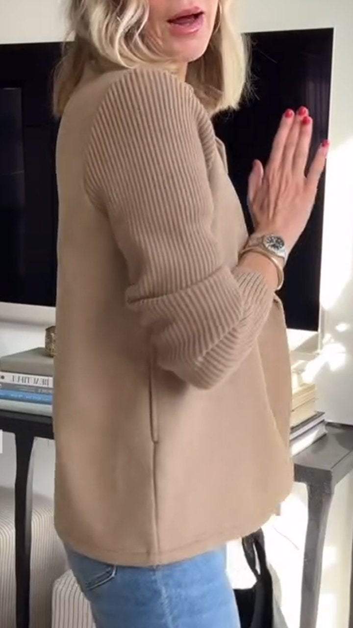 Hedvig | Elegant Strikærme Blazer